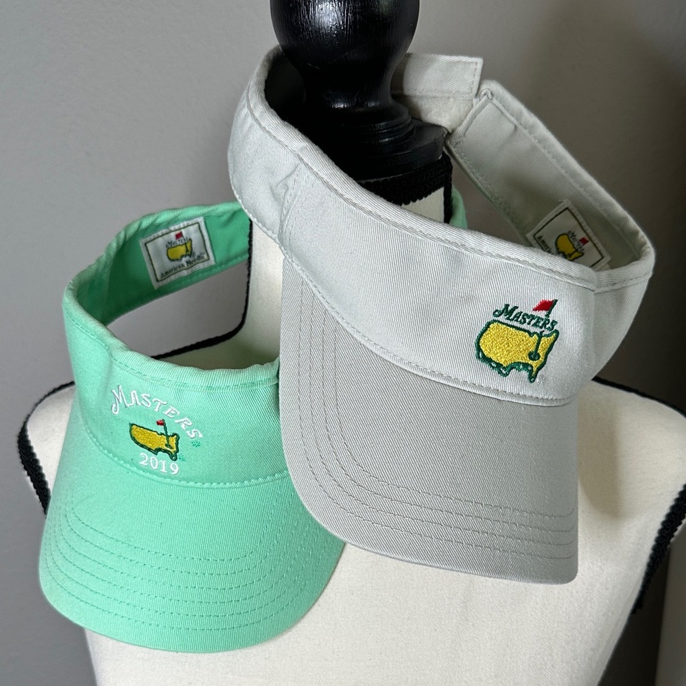Masters Mint Green and Light Gray Embroidered Golf Visors